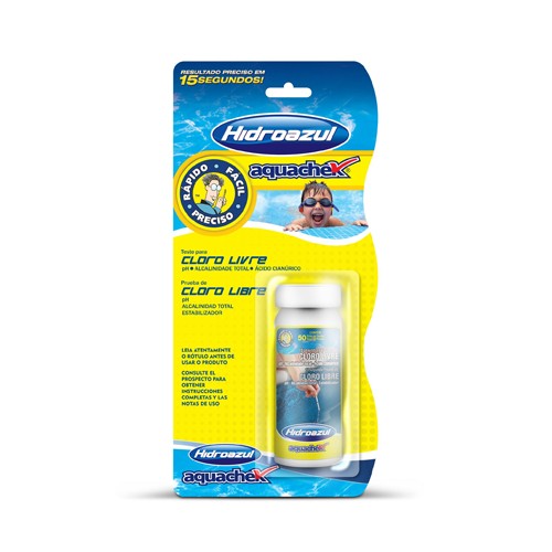 Fita de Teste Aquachek 50 Tiras Hidroazul